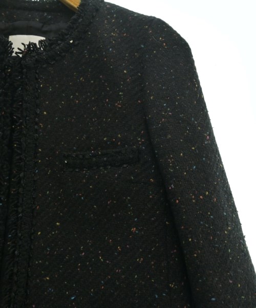 R（アール）ノーカラージャケット 黒 サイズ:32(M位) レディース/2200641602047