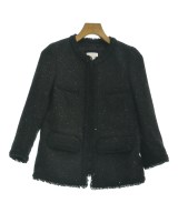 R（アール）ノーカラージャケット 黒 サイズ:32(M位) レディース/2200641602047