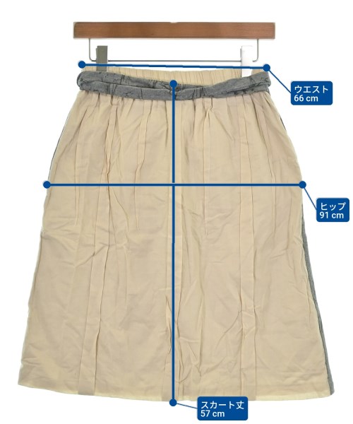 D-due（デドゥエ）ひざ丈スカート ベージュ サイズ:38(M位) レディース/2200611857071