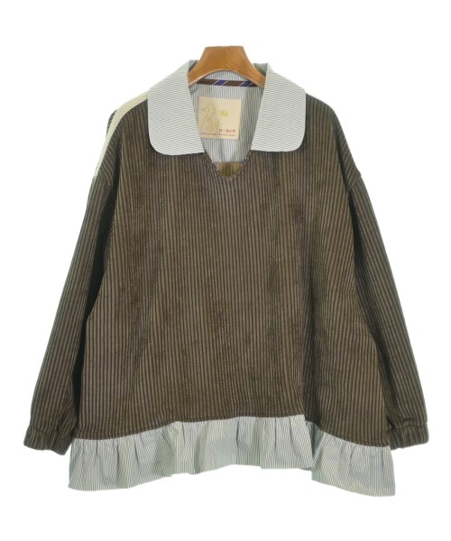 D-due(デドゥエ)ブラウス 茶 サイズ:38(M位)/2200653481036