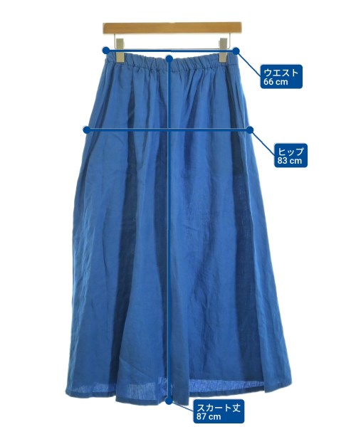 D-due（デドゥエ）ロング・マキシ丈スカート 青 サイズ:38(M位) レディース/2200666583062