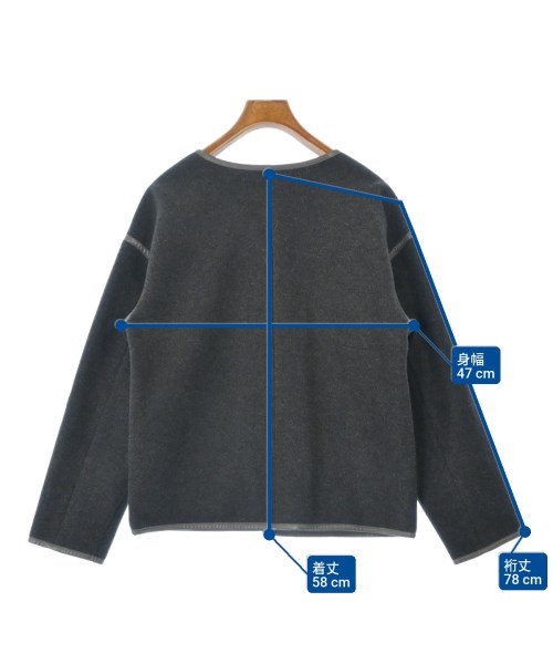 Dessin（デッサン）ノーカラージャケット グレー サイズ:1(S位) レディース/2200646770109