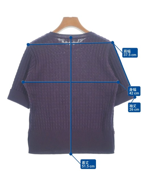 Dessin（デッサン）ニット・セーター 紫 サイズ:2(M位) レディース/2200661168042