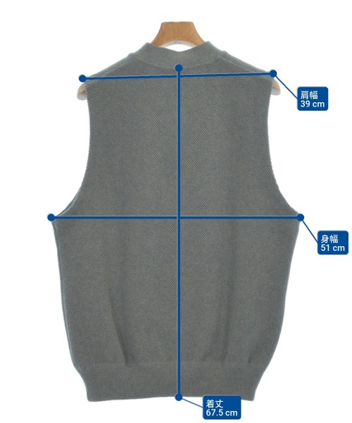 crepuscule（クレプスキュール）ベスト 青 サイズ:2(M位) メンズ/2200623277072