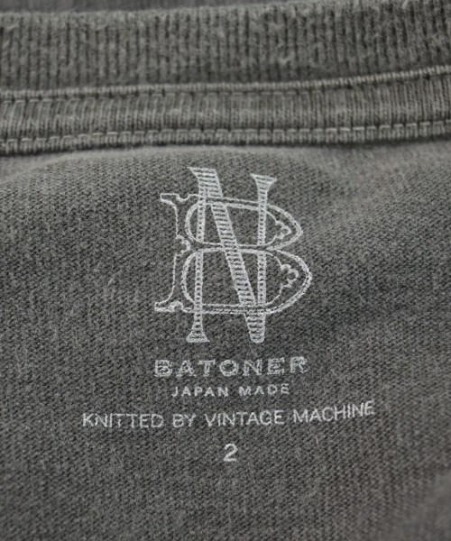 BATONER（バトナー）Tシャツ・カットソー グレー サイズ:2(M位) メンズ/2200618178032
