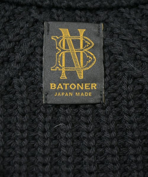 BATONER（バトナー）カーディガン 黒 サイズ:1(S位) メンズ/2200700076062