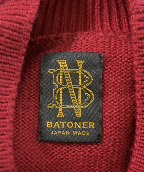 BATONER（バトナー）ニット・セーター 赤 サイズ:3(L位) メンズ/2200700862085