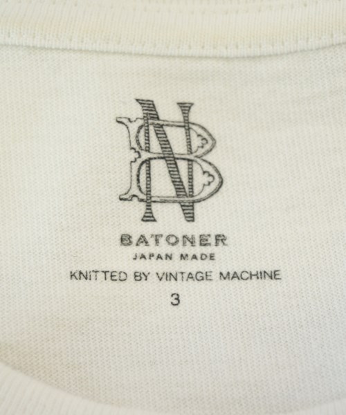 BATONER（バトナー）Tシャツ・カットソー 白 サイズ:3(L位) メンズ/2200715717028
