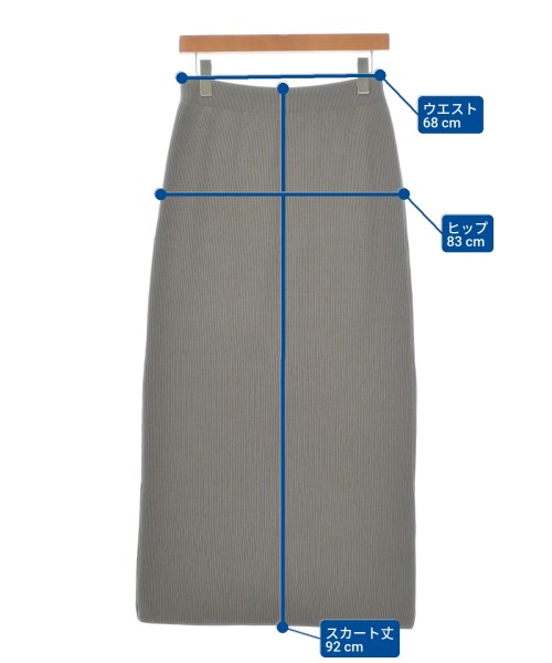 BATONER（バトナー）ロング・マキシ丈スカート グレー サイズ:2(M位) レディース/2200628277169