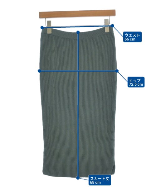 BATONER（バトナー）ロング・マキシ丈スカート 緑 サイズ:1(S位) レディース/2200624882077