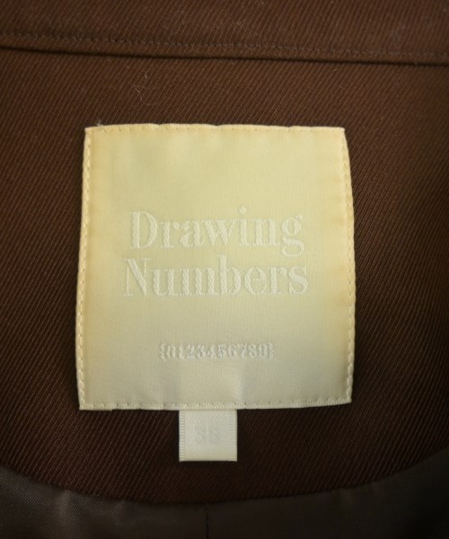 Drawing Numbers（ドローイングナンバーズ）ノーカラージャケット 茶 サイズ:38(M位) レディース/2200703829023
