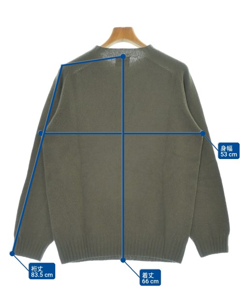 Morris&Sons（モリスアンドサンズ）ニット・セーター カーキ サイズ:2(M位) メンズ/2200718888077