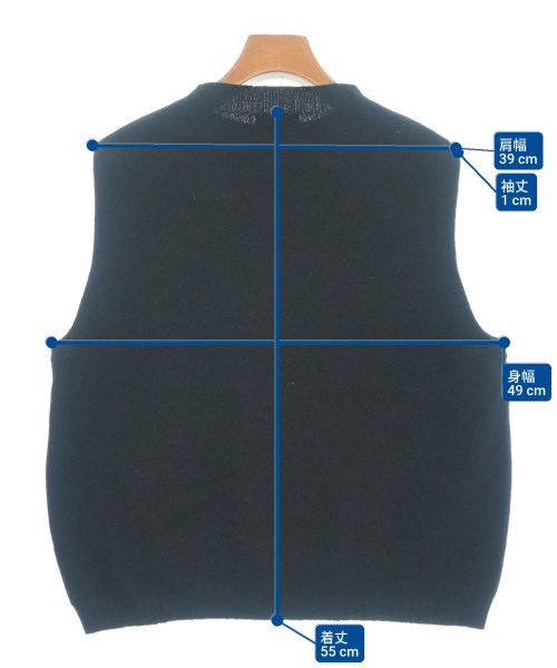 Morris&Sons（モリスアンドサンズ）ベスト 黒 サイズ:38(M位) レディース/2200648440147