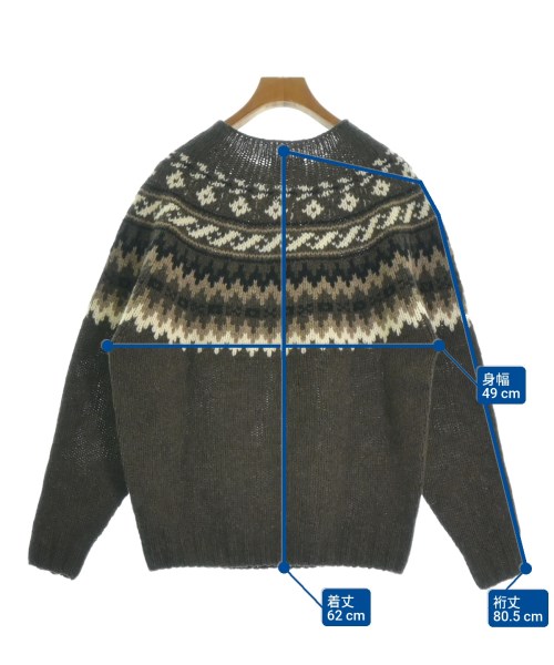 Morris&Sons（モリスアンドサンズ）ニット・セーター 茶 サイズ:34(XS位) レディース/2200685845028