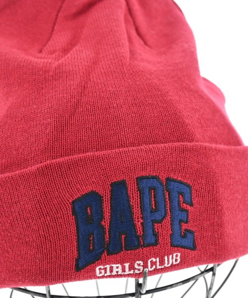 A BATHING APE（アベイシングエイプ）キャップ 赤 サイズ:F レディース/2200599599192