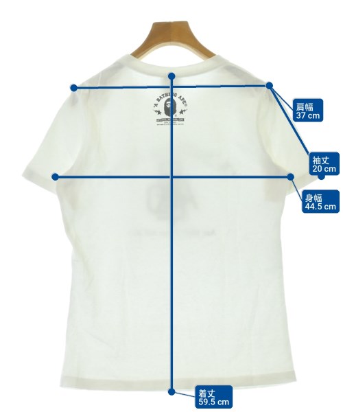 A BATHING APE（アベイシングエイプ）Tシャツ・カットソー 白 サイズ:S レディース/2200701524128
