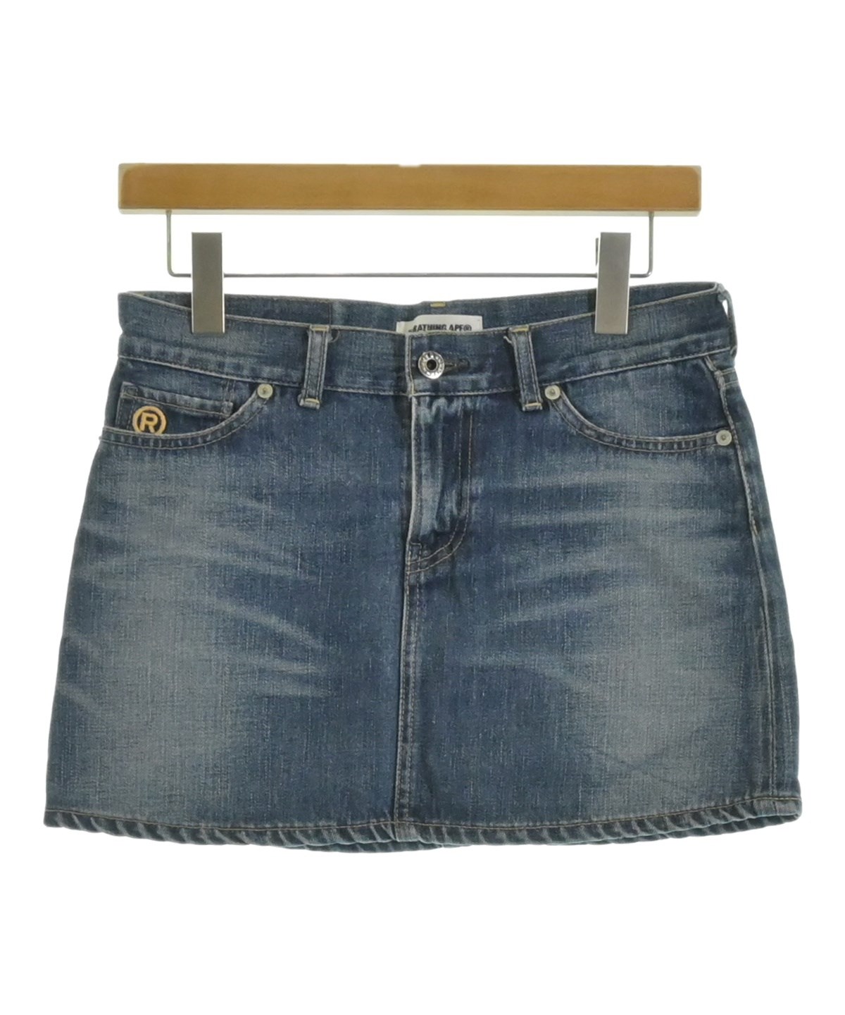 A BATHING APE（アベイシングエイプ）ミニスカート 青 サイズ:XXS