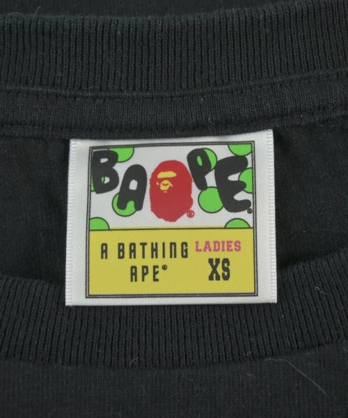 A BATHING APE（アベイシングエイプ）Tシャツ・カットソー 黒 サイズ:XS レディース/2200667740082