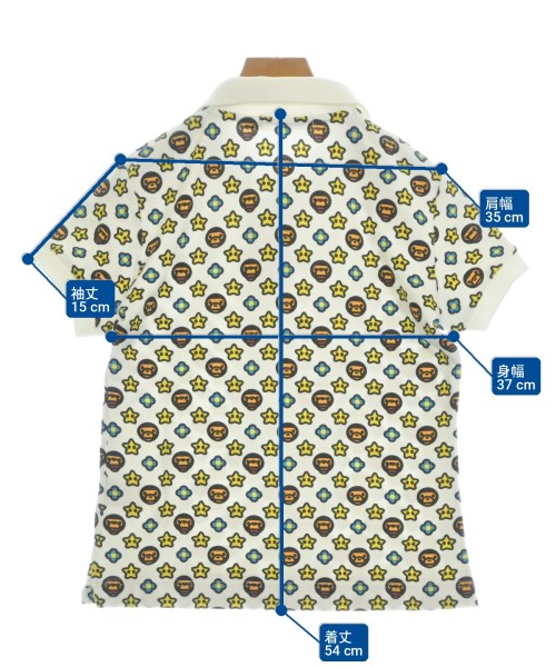 A BATHING APE（アベイシングエイプ）ポロシャツ 白 サイズ:XS レディース/2200725647025