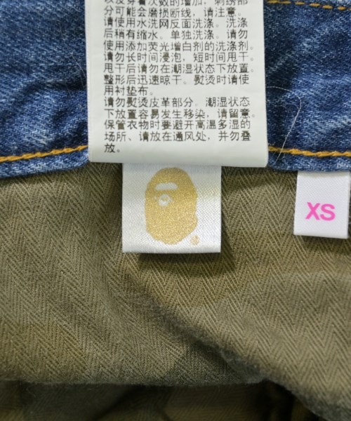 A BATHING APE（アベイシングエイプ）デニムパンツ 青 サイズ:XS レディース/2200723599142