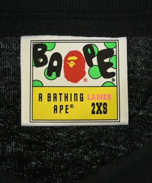 A BATHING APE（アベイシングエイプ）Tシャツ・カットソー 黒 サイズ:2XS(XXS位) レディース/2200687069040