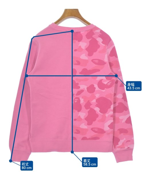 A BATHING APE（アベイシングエイプ）スウェット ピンク サイズ:XS レディース/2200687795086