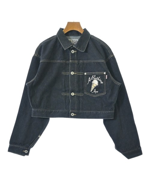 A BATHING APE(アベイシングエイプ)デニムジャケット 紺 サイズ:S/2200691651026