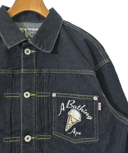 A BATHING APE（アベイシングエイプ）デニムジャケット 紺 サイズ:S レディース/2200691651026