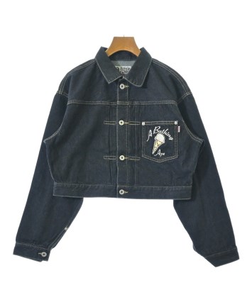 A BATHING APE（アベイシングエイプ）デニムジャケット 紺 サイズ:S