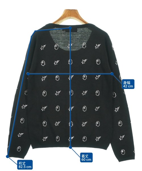 A BATHING APE（アベイシングエイプ）ニット・セーター 黒 サイズ:M レディース/2200691651033