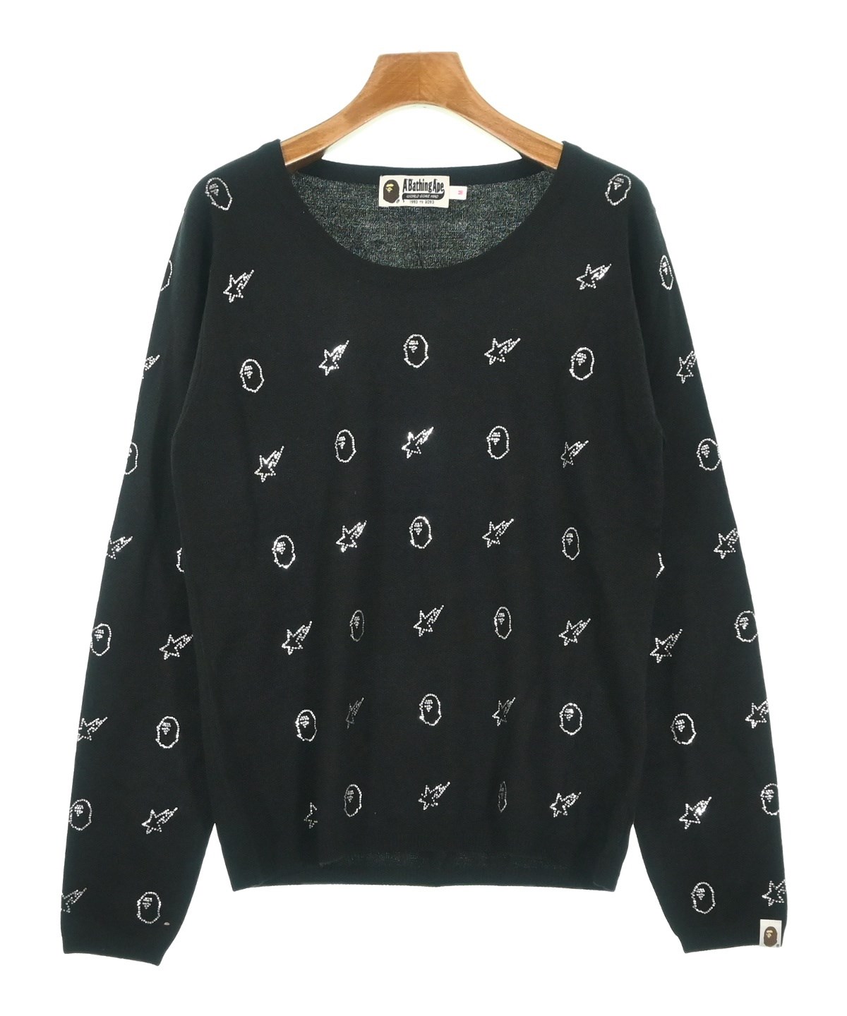 A BATHING APE（アベイシングエイプ）ニット・セーター 黒 サイズ:M