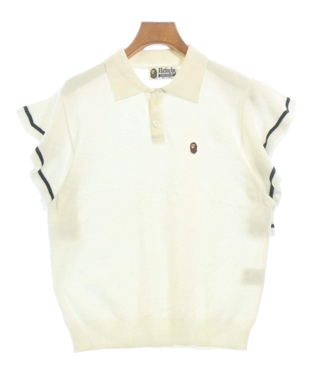 A BATHING APE（アベイシングエイプ）ポロシャツ 白 サイズ:S