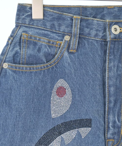 A BATHING APE（アベイシングエイプ）デニムパンツ 青 サイズ:S レディース/2200691651132