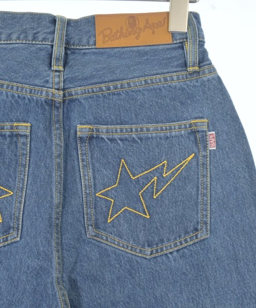 A BATHING APE（アベイシングエイプ）デニムパンツ 青 サイズ:XS レディース/2200691651149
