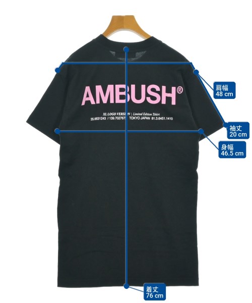 AMBUSH（アンブッシュ）Tシャツ・カットソー 黒 サイズ:1(S位) レディース/2200701375102