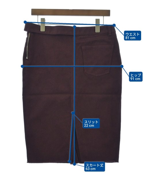 AMBUSH（アンブッシュ）ひざ丈スカート 赤 サイズ:1(S位) レディース/2200651234108