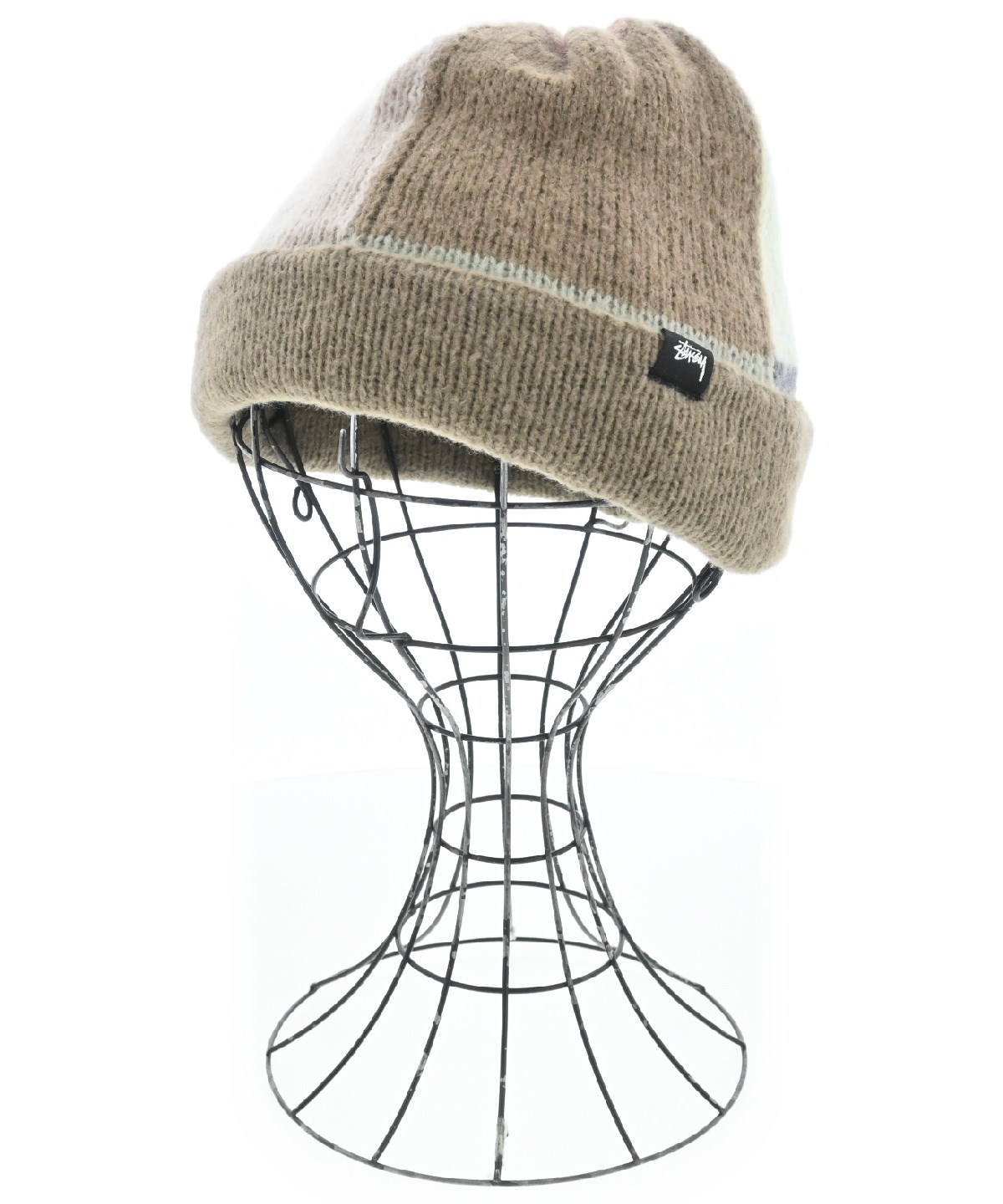 極美品old stussy 総柄ニットキャップ