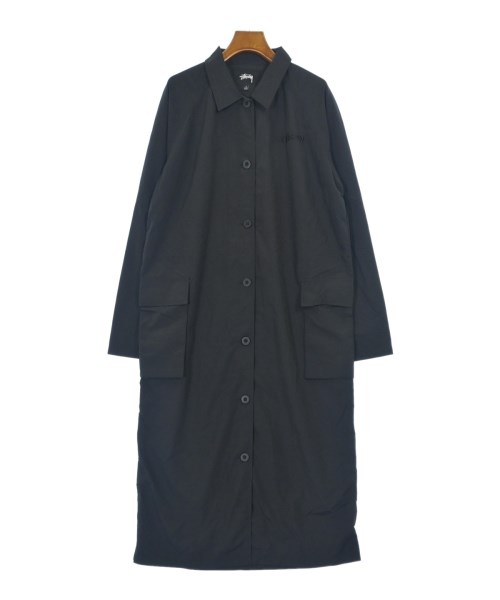 STUSSY(ステューシー)ステンカラーコート 黒 サイズ:S/2200700193165