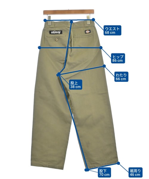 STUSSY（ステューシー）チノパン カーキ サイズ:S レディース/2200651691079
