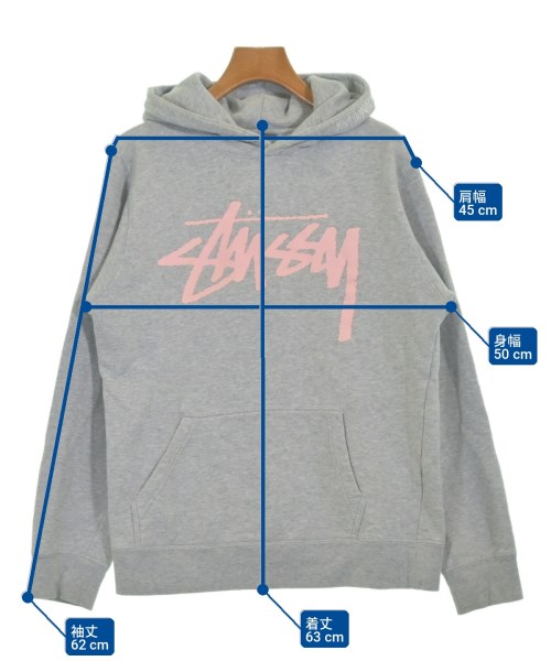 STUSSY（ステューシー）パーカー グレー サイズ:M レディース/2200725654283