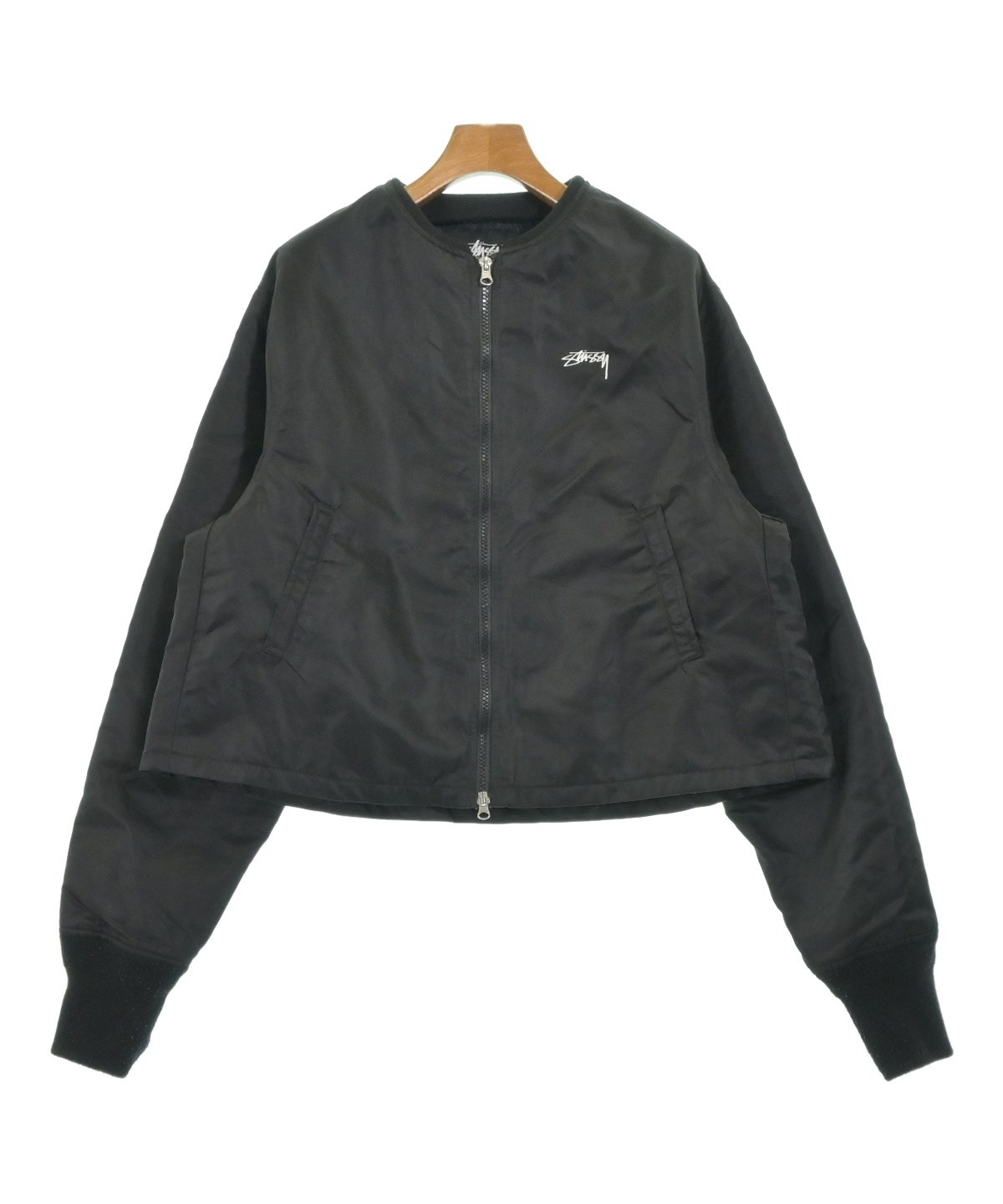 STUSSY（ステューシー）スタジャン 黒 サイズ:M レディース