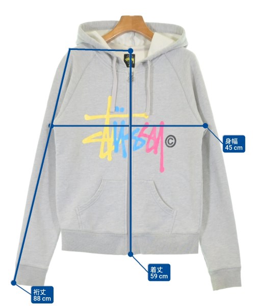 STUSSY（ステューシー）パーカー グレー サイズ:M レディース/2200686632030
