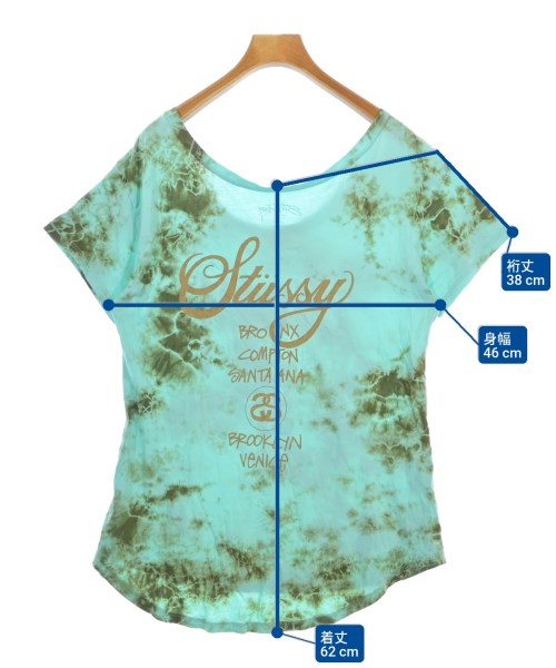STUSSY（ステューシー）Tシャツ・カットソー 青 サイズ:S レディース/2200688367084