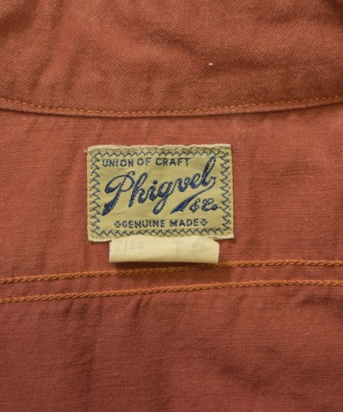 PHIGVEL（フィグベル）カジュアルシャツ オレンジ サイズ:15(S位) メンズ/2200659001023