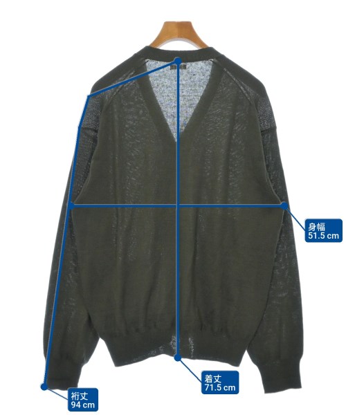 PHIGVEL（フィグベル）カーディガン カーキ サイズ:3(L位) メンズ/2200644189132