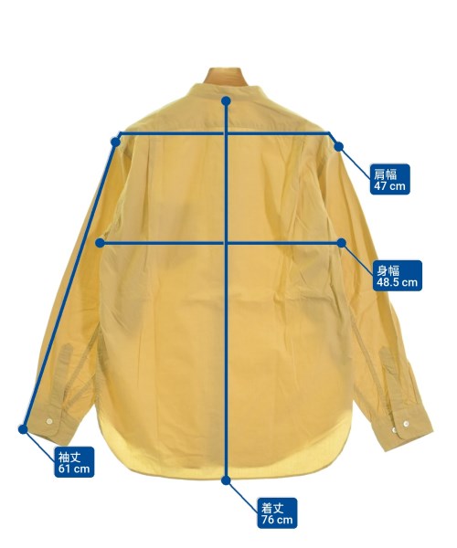 PHIGVEL（フィグベル）カジュアルシャツ 黄 サイズ:2(M位) メンズ/2200662495055