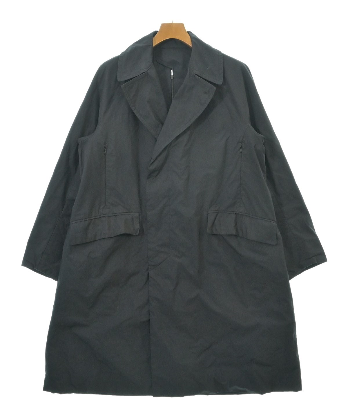 TEATORA テアトラ ステンカラーコート メンズ 【古着】【中古】 TEATORA（テアトラ）ステンカラーコート 紺 サイズ:-(M位) メンズ