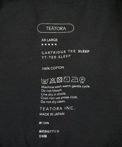 TEATORA（テアトラ）Tシャツ・カットソー 黒 サイズ:XXL メンズ/2200711133099