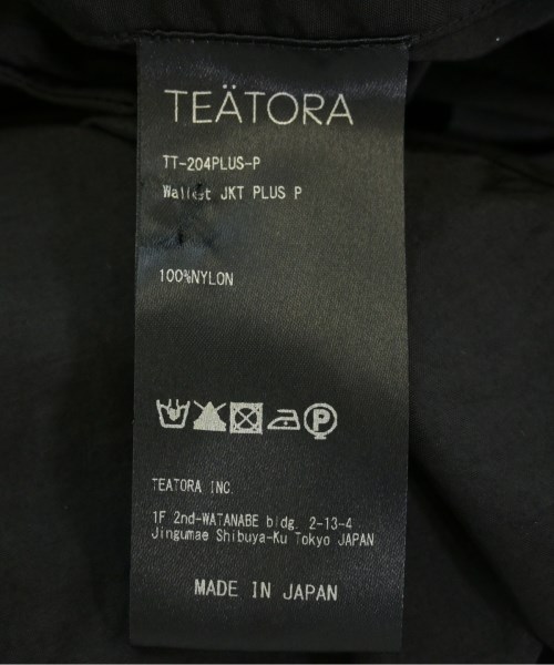 TEATORA（テアトラ）カジュアルジャケット 黒 サイズ:3(L位) メンズ/2200692516010