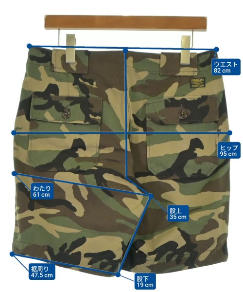 GOOD OL'（グッドオル）ショートパンツ カーキ サイズ:M メンズ/2200607649628